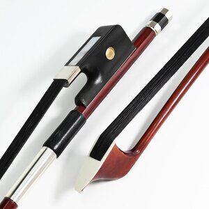 Black Horsehair Double Bass Bow French Model 1/4 Size